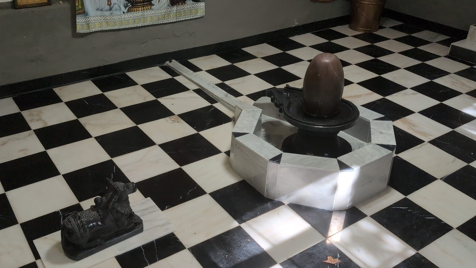 The Shivling and Nandi in the morning light