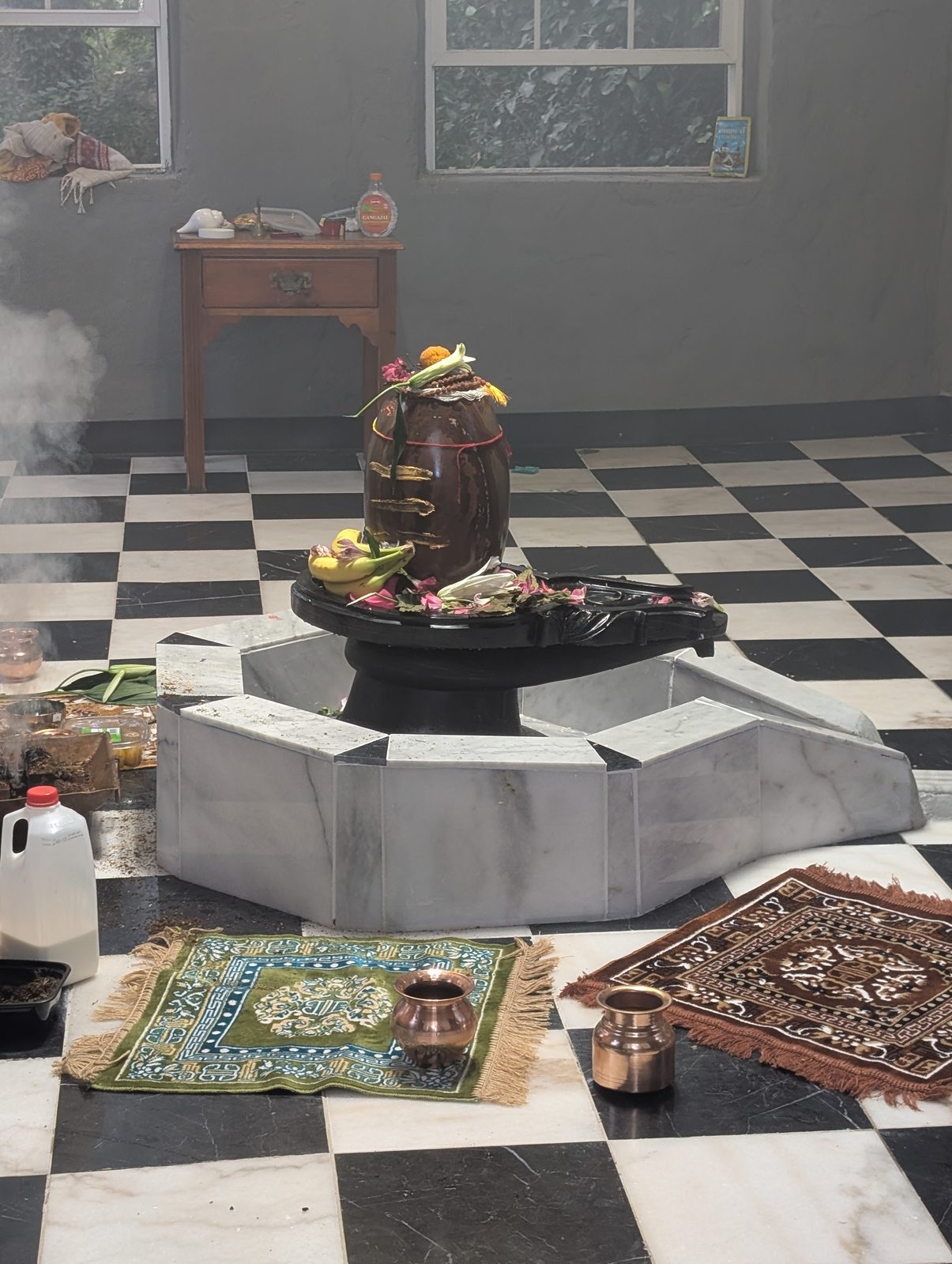 The shrine room during the ceremony